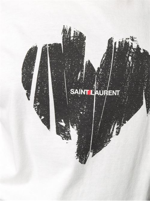 T-shirt with logo SAINT LAURENT | 615522YBSO29744